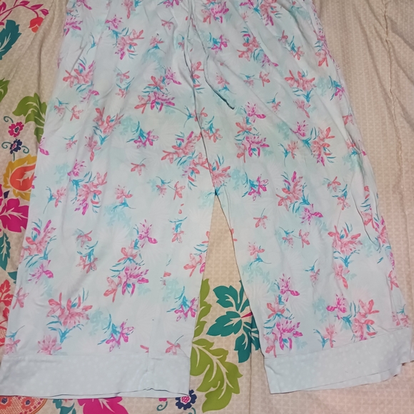 Floral Kids Pajamas - Pink and Blue - Picture 1 of 2
